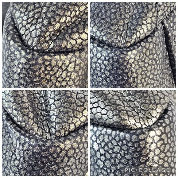 CHANEL Timeless CC Leather Chain Shopper Tote Bag Shoulder Metallic Grey Pewter - Picture 8 of 12